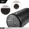 High-Density Foam Roller 12" Solid Black Day 1 Fitness fitness Foam physical therapy Training