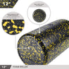 High-Density Foam Roller 12" Speckled Yellow Day 1 Fitness fitness Foam physical therapy Training