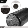 High-Density Foam Roller 18" Solid Black Day 1 Fitness fitness Foam physical therapy Training