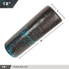 High-Density Foam Roller 18" Speckled Blue Day 1 Fitness fitness Foam physical therapy Training