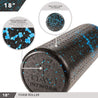 High-Density Foam Roller 18" Speckled Blue Day 1 Fitness fitness Foam physical therapy Training