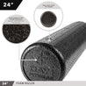 High-Density Foam Roller 24" Solid Black Day 1 Fitness fitness Foam physical therapy Training