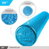 High-Density Foam Roller 36" Solid Blue Day 1 Fitness fitness Foam physical therapy Training