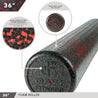 High-Density Foam Roller 36" Speckled Red Day 1 Fitness fitness Foam physical therapy Training