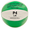 RHINO Fitness® Leather Medicine Ball Series 14-15 lb, 7 kg, 8.37"D, Green RHINO Fitness __label:NEW! fitness indoor medicine ball physical therapy Training