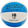 RHINO Fitness® Leather Medicine Ball Series 17-18 lb, 8 kg, 8.37"D, Blue RHINO Fitness __label:NEW! fitness indoor medicine ball physical therapy Training
