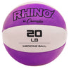 RHINO Fitness® Leather Medicine Ball Series 19-20 lb, 9 kg, 8.37"D, Purple RHINO Fitness __label:NEW! fitness indoor medicine ball physical therapy Training