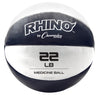 RHINO Fitness® Leather Medicine Ball Series 21-22 lb, 10 kg, 8.37"D, Navy RHINO Fitness __label:NEW! fitness indoor medicine ball physical therapy Training
