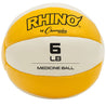 RHINO Fitness® Leather Medicine Ball Series 6-7 lb, 3 kg, 7.79"D, Yellow RHINO Fitness __label:NEW! fitness indoor medicine ball physical therapy Training