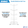 Double Medicine Ball Tree RHINO __label:NEW! Agility balls fitness medicine ball physical therapy resistance Storage Training