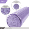 High-Density Foam Roller 24" Solid Purple Day 1 Fitness