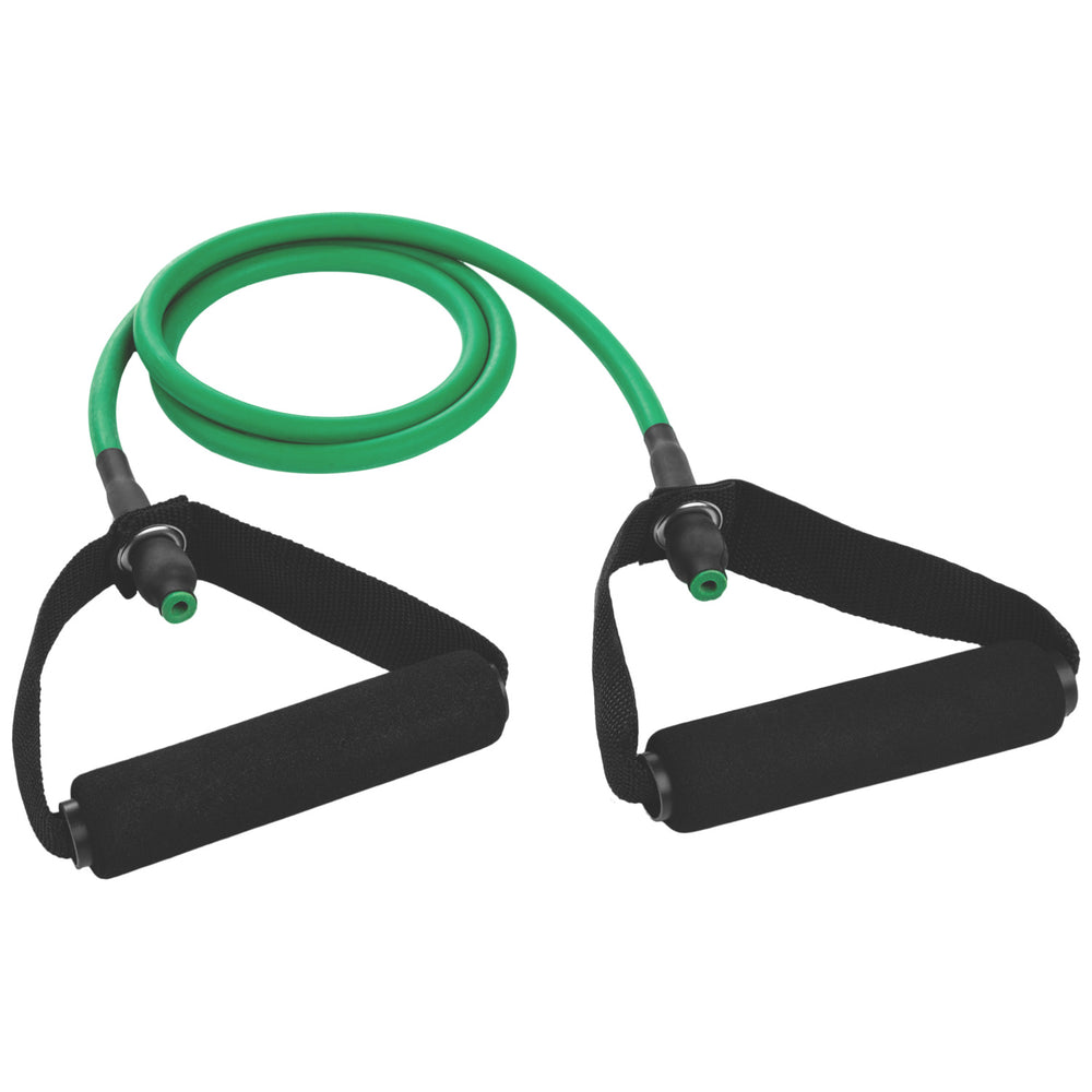 XF Resistance Tubing with Foam Handles Series Light / Green RHINO __label:NEW! Fitness Physical Therapy Resistance Training Tubing