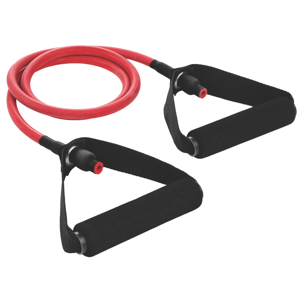 XF Resistance Tubing with Foam Handles Series Medium / Red RHINO __label:NEW! Fitness Physical Therapy Resistance Training Tubing