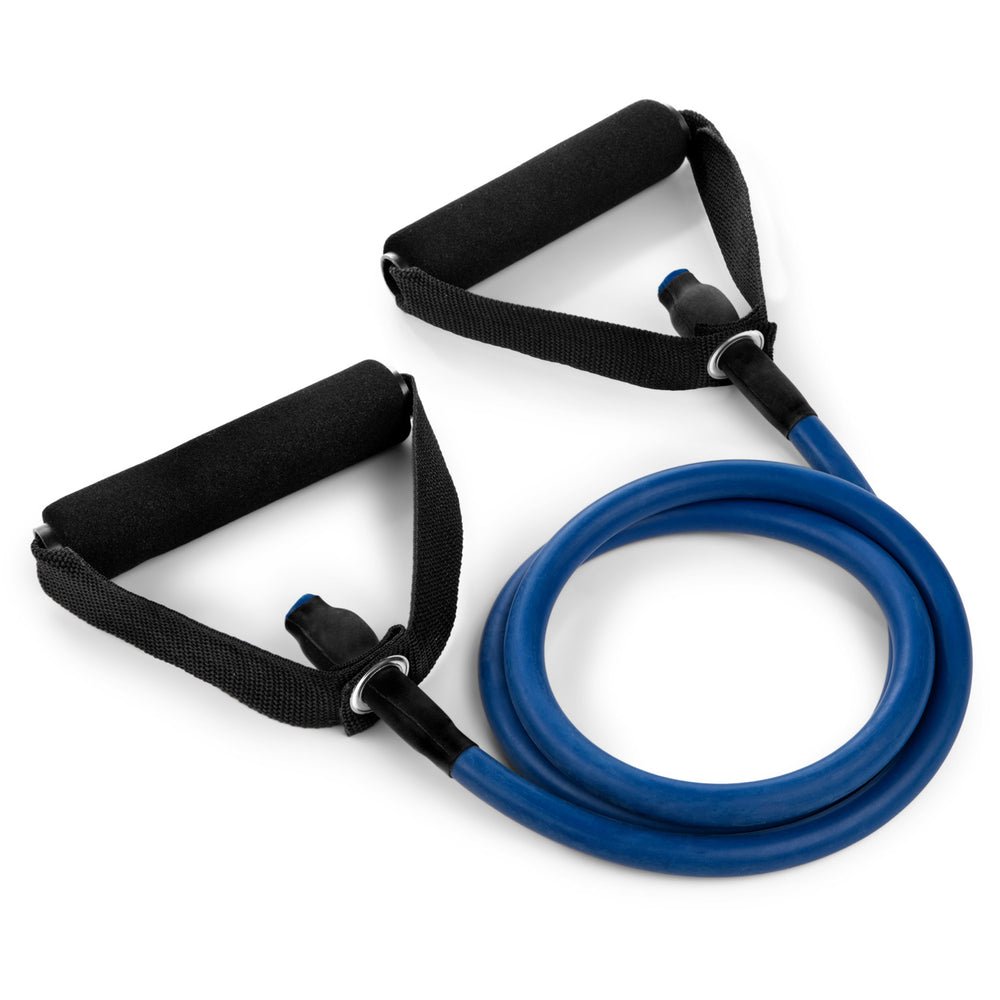 XF Resistance Tubing with Foam Handles Series Heavy / Blue RHINO __label:NEW! Fitness Physical Therapy Resistance Training Tubing