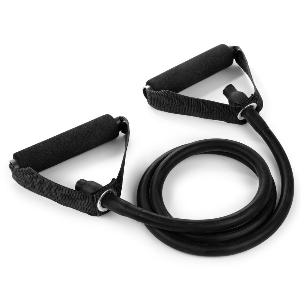 XF Resistance Tubing with Foam Handles Series Extra-Heavy / Black RHINO __label:NEW! Fitness Physical Therapy Resistance Training Tubing