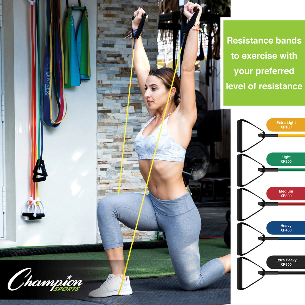 XP Resistance Tubing with PVC Handles Series RHINO __label:NEW! fitness physical therapy resistance Training tubing