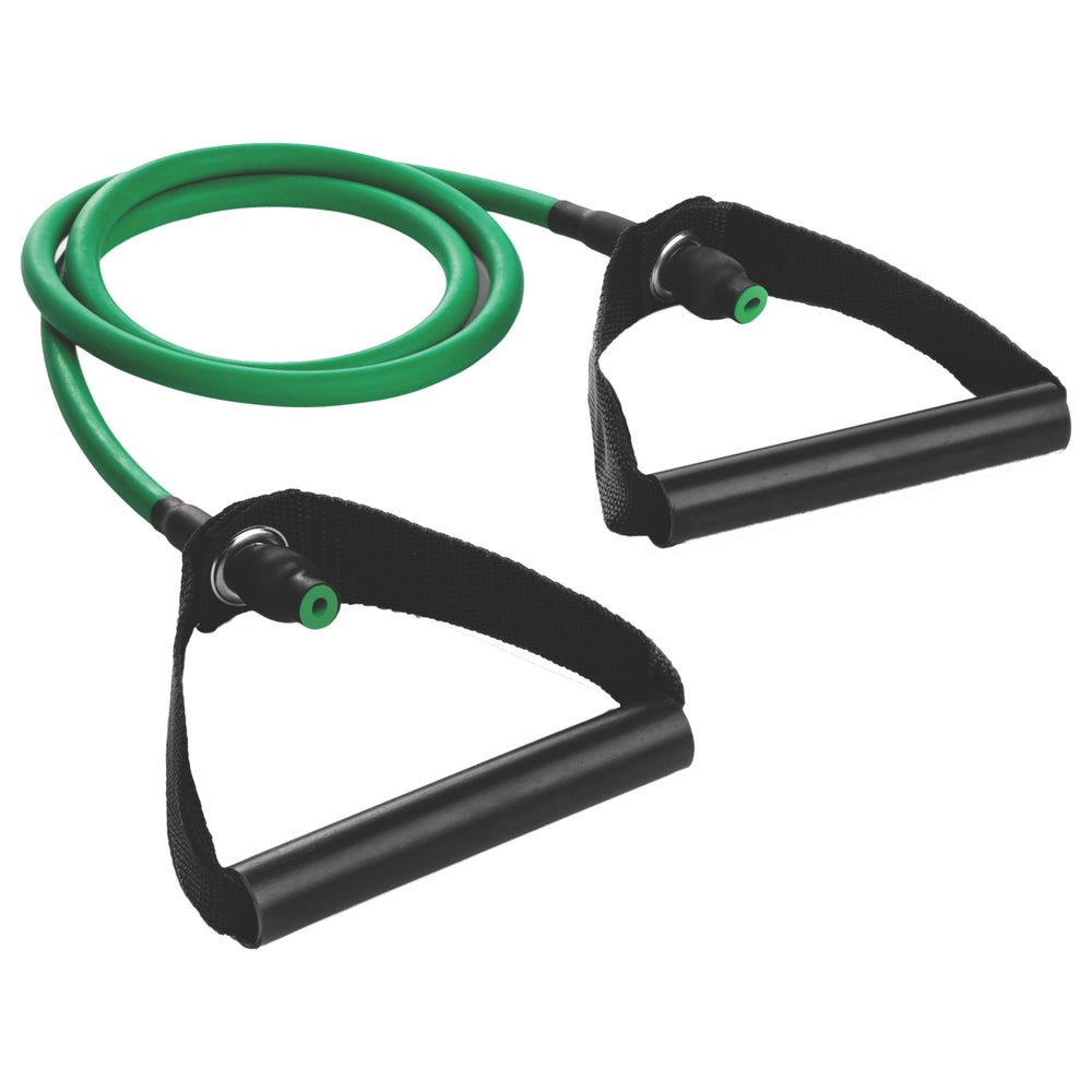 XP Resistance Tubing with PVC Handles Series Light / Green RHINO __label:NEW! fitness physical therapy resistance Training tubing