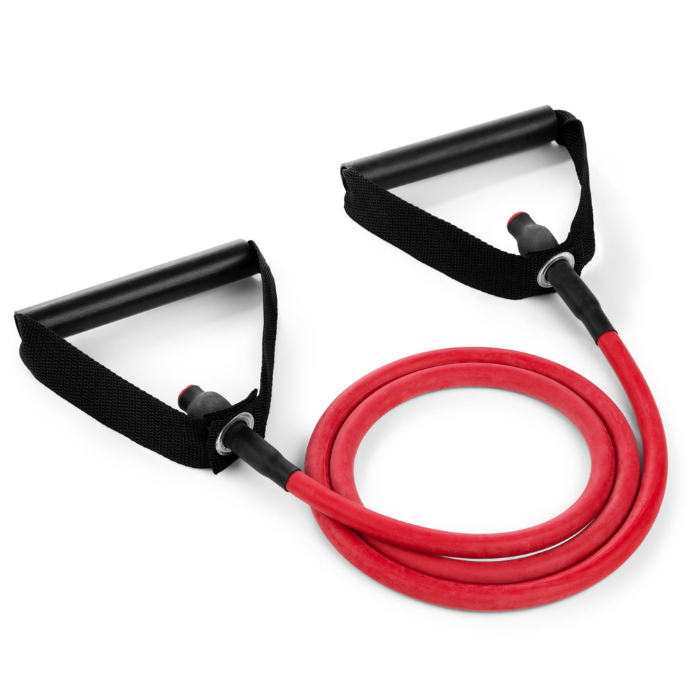 XP Resistance Tubing with PVC Handles Series Medium / Red RHINO __label:NEW! fitness physical therapy resistance Training tubing
