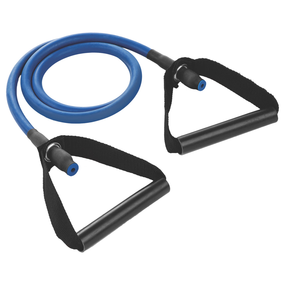 XP Resistance Tubing with PVC Handles Series Heavy / Blue RHINO __label:NEW! fitness physical therapy resistance Training tubing