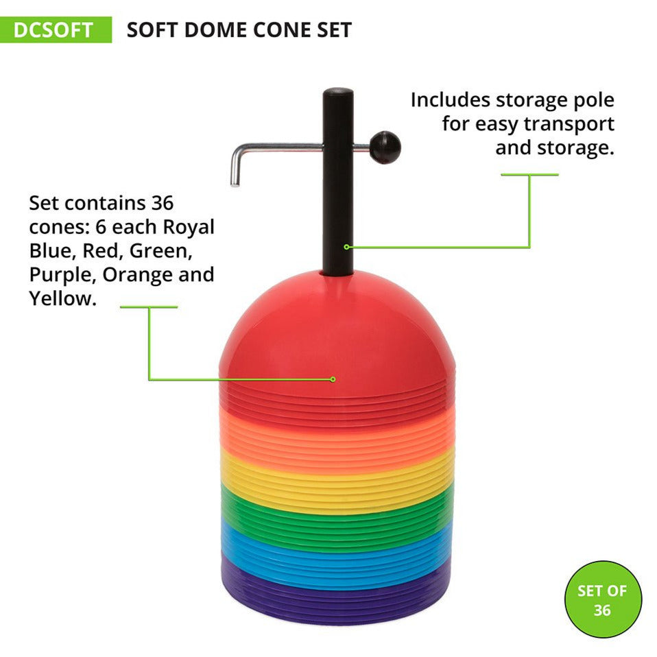 Soft Dome Cones, Set of 36 RHINO accessories Cone