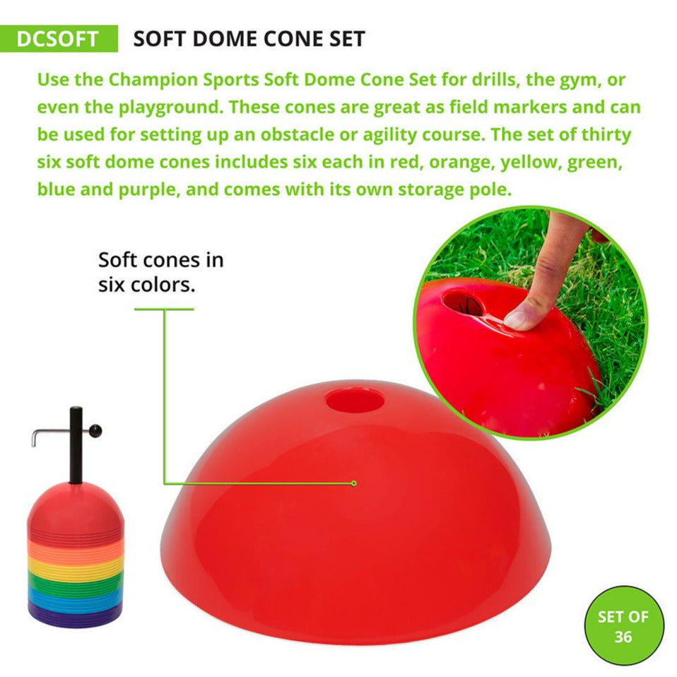 Soft Dome Cones, Set of 36 RHINO accessories Cone
