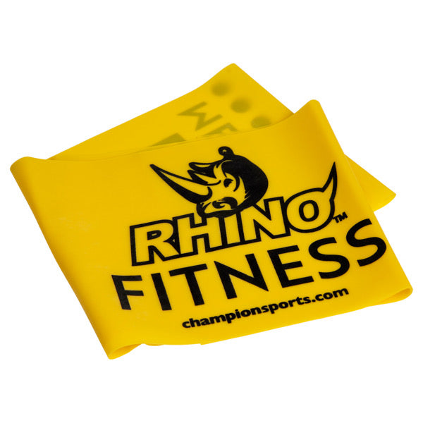 RHINO Fitness® Flat Exercise Band Series 6 lb, Light/Medium, Yellow RHINO Fitness fitness indoor outdoor physical therapy