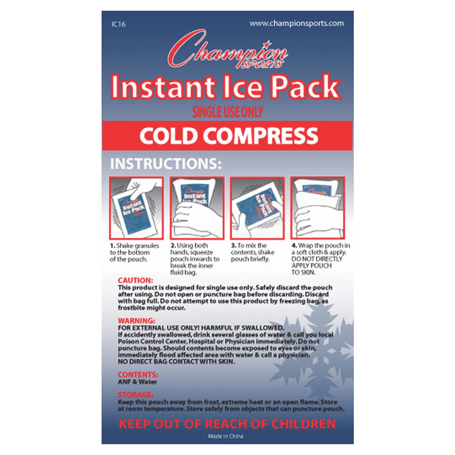 Instant Cold Compress RHINO accessories First Aid physical therapy