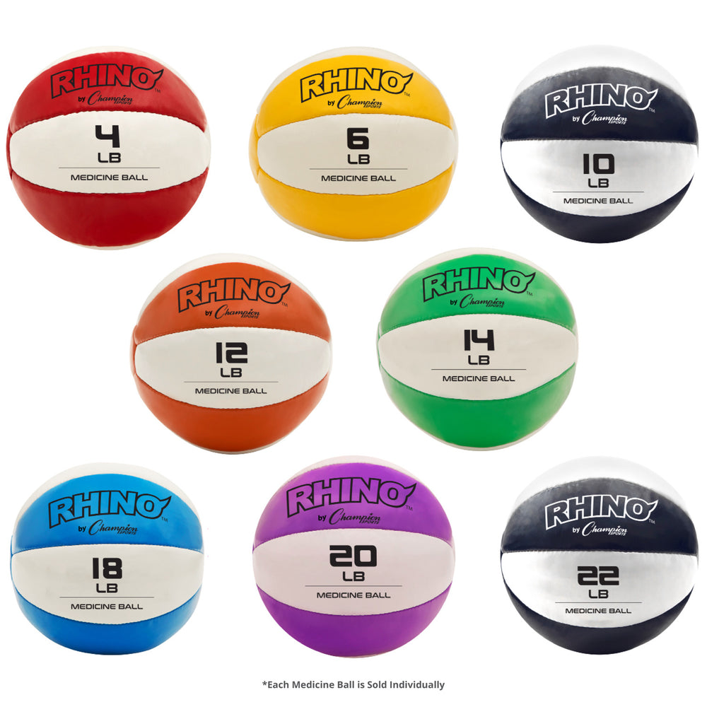 RHINO Fitness® Leather Medicine Ball Series RHINO __label:NEW! fitness indoor medicine ball physical therapy