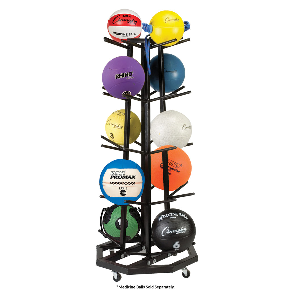 Deluxe Medicine Ball Rack RHINO __label:NEW! accessories Agility balls fitness medicine ball physical therapy resistance Storage Training