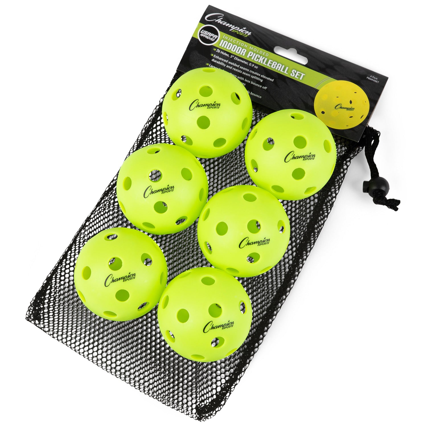 The Vantage Fleet, Set of Six Indoor USAPA Pickleballs