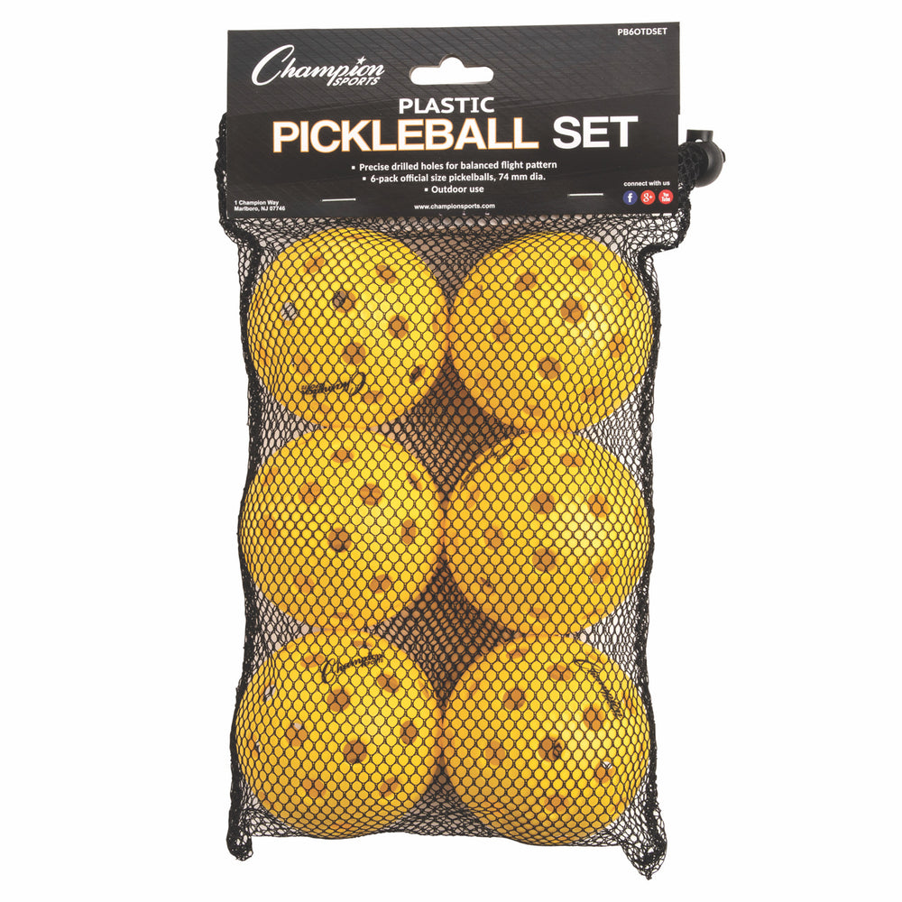 Striker Series, Set of Six Outdoor Pickleballs Rhino Pickleball balls outdoor pickleballs set