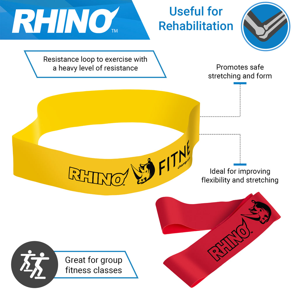RHINO Fitness® Resistance Loop Series RHINO band fitness loop physical therapy resistance
