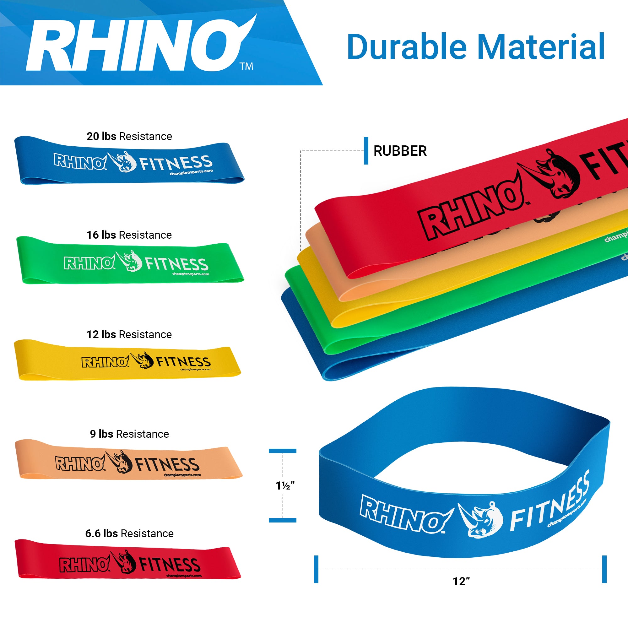 Loop band Blackroll - Elastiques squat - lot de 6 Loop band Blackroll - Elastiques squat - lot de 6