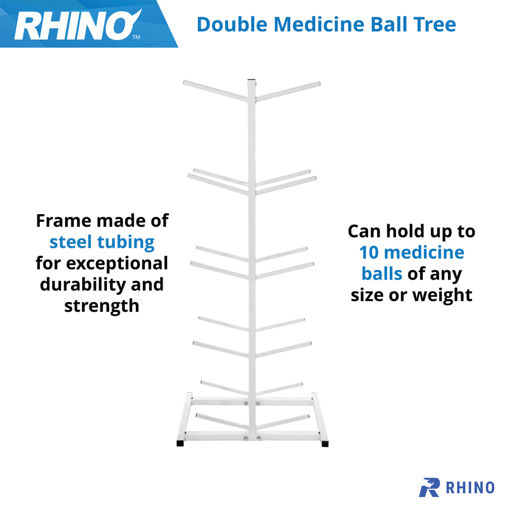 Double Medicine Ball Tree RHINO __label:NEW! accessories Agility balls fitness medicine ball physical therapy resistance Storage Training