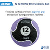 Rhino Elite Medicine Ball Series 12 lb RHINO __label:NEW! Agility fitness medicine ball physical therapy resistance Training