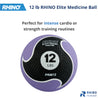 Rhino Elite Medicine Ball Series 12 lb RHINO __label:NEW! Agility fitness medicine ball physical therapy resistance Training