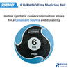 Rhino Elite Medicine Ball Series 6 lb RHINO __label:NEW! Agility fitness medicine ball physical therapy resistance Training