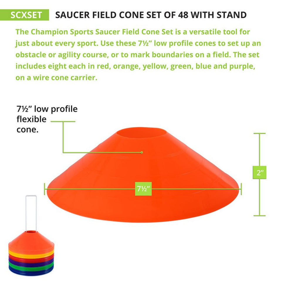 Saucer Field Cones, Set of 48 RHINO accessories Cone