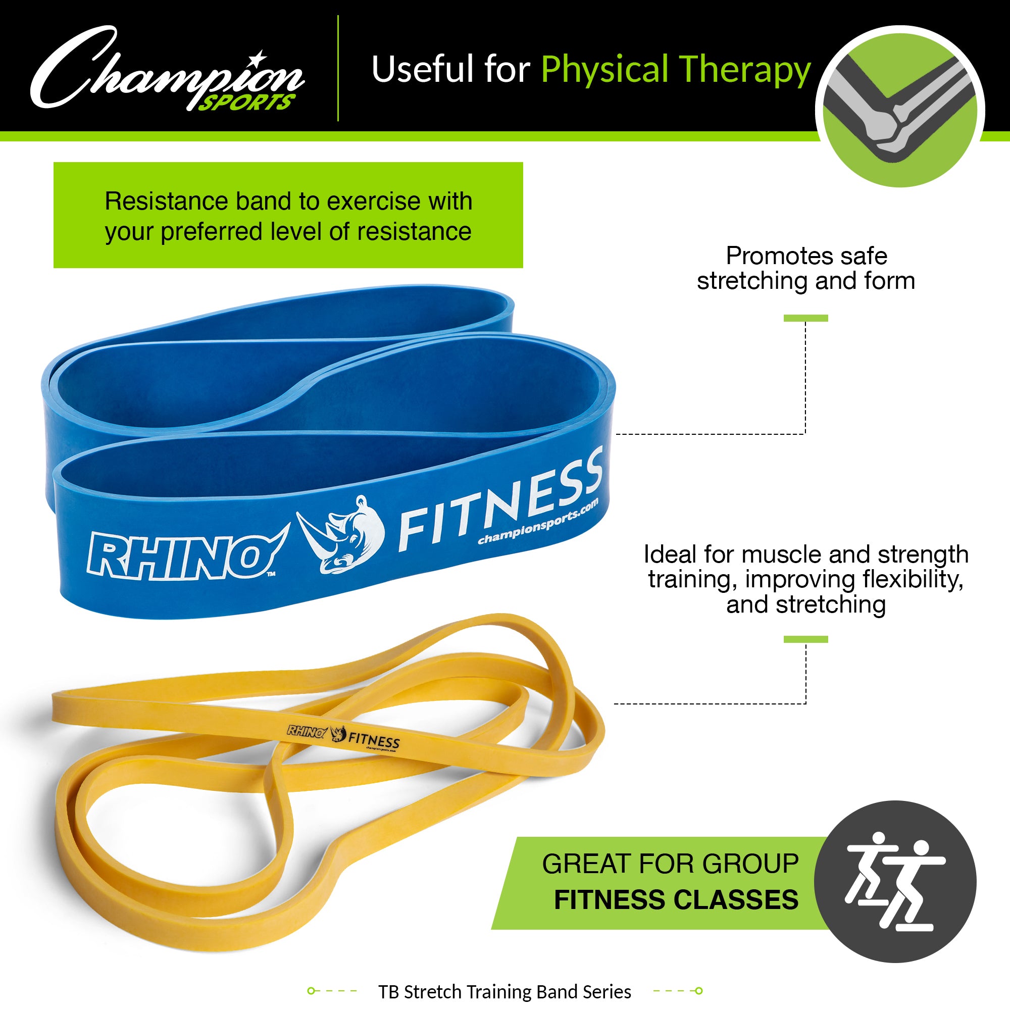 RHINO Fitness® Stretch Resistance-Training Band Series – Rhino
