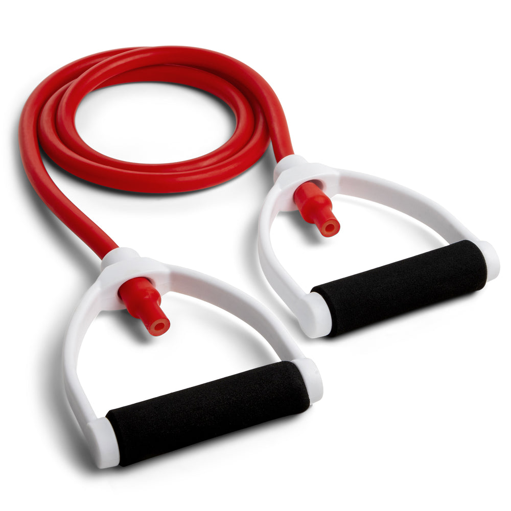 XT Resistance Tubing Series 60 lbs, Medium, Red RHINO Fitness Foam Physical Therapy Resistance Tubing